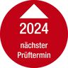 kaiserkraft Nächster Prüftermin, Jahreszahl, Dokumentenfolie, Ø 30 mm, VE 10 Stk, 2024, rot