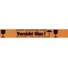 kaiserkraft Signal-Warnband, Aufdruck Vorsicht Glas! Nicht werfen - nicht fallen lassen, VE 3 Stk, orange, ab 20 VE