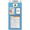 kaiserkraft Regal-Infoboard Einzelmarkierung, Bewertung, HxB 2000 x 900 mm, blau