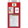 kaiserkraft Regal-Infoboard Einzelmarkierung, Bewertung, HxB 2000 x 900 mm, rot