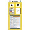 kaiserkraft Regal-Infoboard Doppelmarkierung, Bewertung, HxB 2000 x 900 mm, gelb