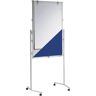 MAUL Multi-Moderationstafel MAULpro, Textil blau / Whiteboard, BxH 750 x 1200 mm