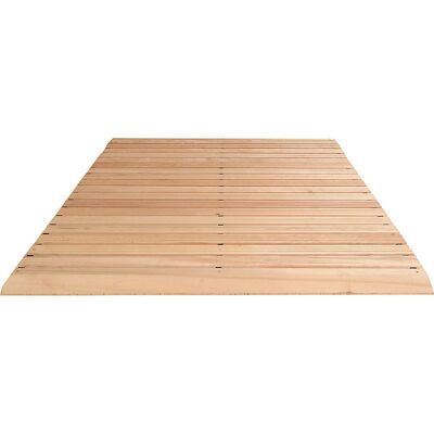 Holzlaufrost Yoga, Buche hell, pro lfd. m, mit Anschrägung an 3 Seiten, Breite 1200 mm Miltex Holzlaufrost Yoga, Buche hell, pro lfd. m, mit Anschrägung an 3 Seiten, Breite 1200 mm Miltex