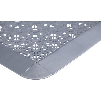 Kunststoff-Bodenfliese Yoga Easy Event, Belastbarkeit 220 t/m², LxB 300 x 55 mm, grau, Abschlussleisten, VE 10 Stk Miltex Kunststoff-Bodenfliese Yoga Easy Event, Belastbarkeit 220 t/m², LxB 300 x 55 mm, grau, Abschlussleisten, VE 10 Stk Miltex