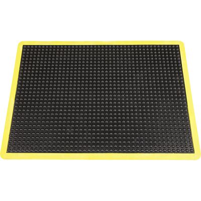 Anti-Ermüdungsmatte Yoga Dome Basic, schwarz/gelb, LxB 1200 x 900 mm, Einzelmatte Miltex Anti-Ermüdungsmatte Yoga Dome Basic, schwarz/gelb, LxB 1200 x 900 mm, Einzelmatte Miltex
