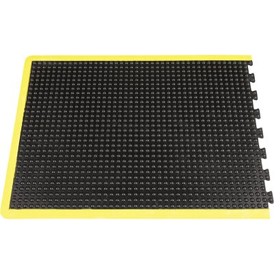 Anti-Ermüdungsmatte Yoga Dome Basic, schwarz/gelb, LxB 1200 x 900 mm, Endstück Miltex Anti-Ermüdungsmatte Yoga Dome Basic, schwarz/gelb, LxB 1200 x 900 mm, Endstück Miltex
