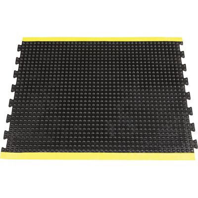 Anti-Ermüdungsmatte Yoga Dome Basic, schwarz/gelb, LxB 1200 x 900 mm, Mittelstück Miltex Anti-Ermüdungsmatte Yoga Dome Basic, schwarz/gelb, LxB 1200 x 900 mm, Mittelstück Miltex