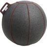 VLUV VELT Sitzball, aus Merino-Wollfilz, 600 - 650 mm, grau-meliert/rot