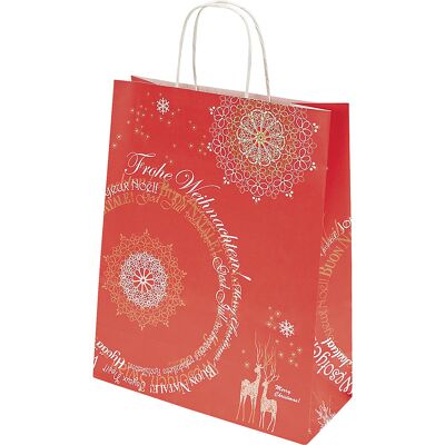 Kaiserkraft Weihnachtsgeschenktasche - Rot Kraftpapier Festdekoration Kaiserkraft Weihnachtsgeschenktasche - Rot Kraftpapier Festdekoration