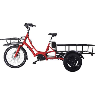 kaiserkraft Lastenfahrrad VS3E eDrive Augsburg, hydraulische Magura-Bremsen, rot kaiserkraft Lastenfahrrad VS3E eDrive Augsburg, hydraulische Magura-Bremsen, rot