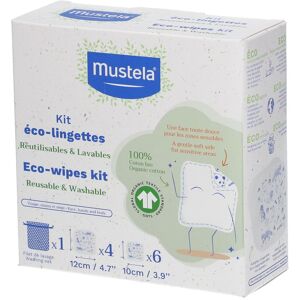 Mustela® Bio-Baumwoll Reinigungstücher mit Waschnetz 10 ct