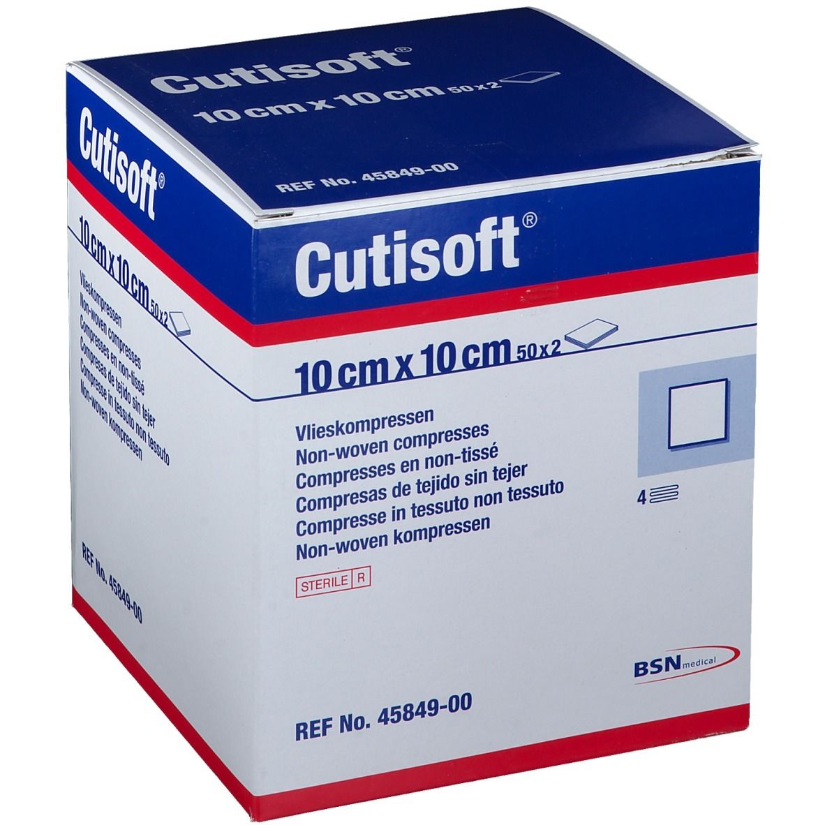 BSN Medical Cutisoft® Vlieskompressen steril 10 x 10 cm