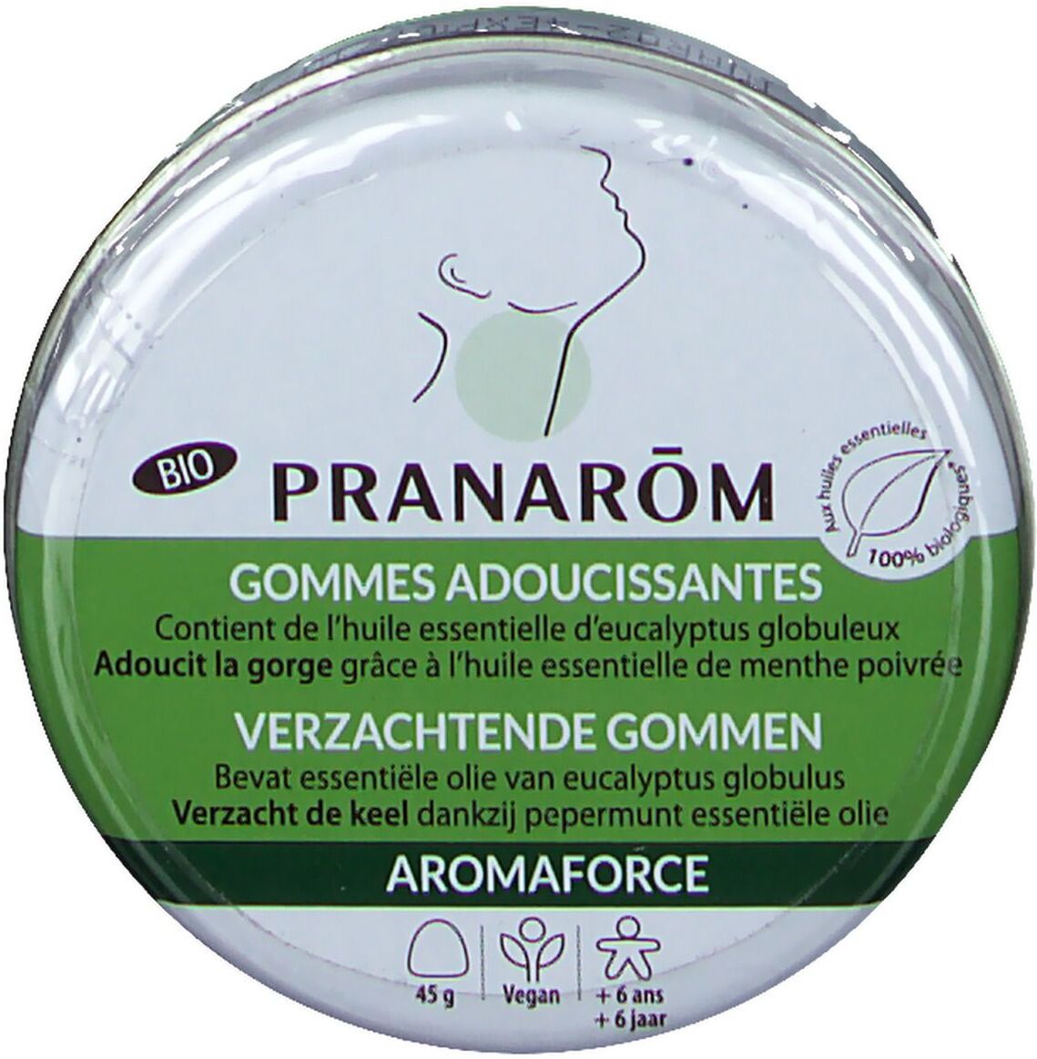 ProLaurus Pranarôm Aromaforce Bio Weichmachende Gummis Minze/Eukalyptus