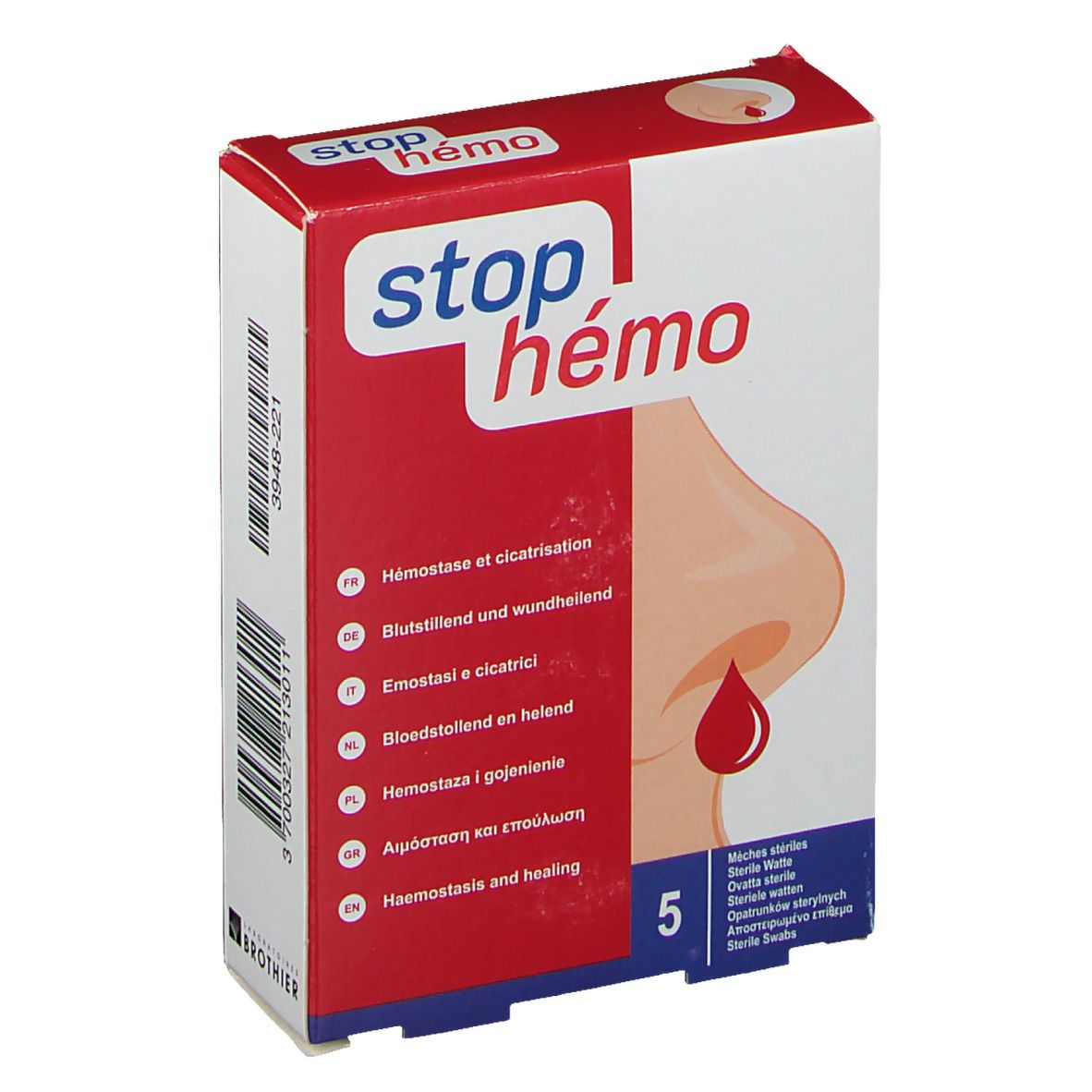 GSA HEALTHCARE Stop Hémo Sterile Dochte 5 x 4 cm