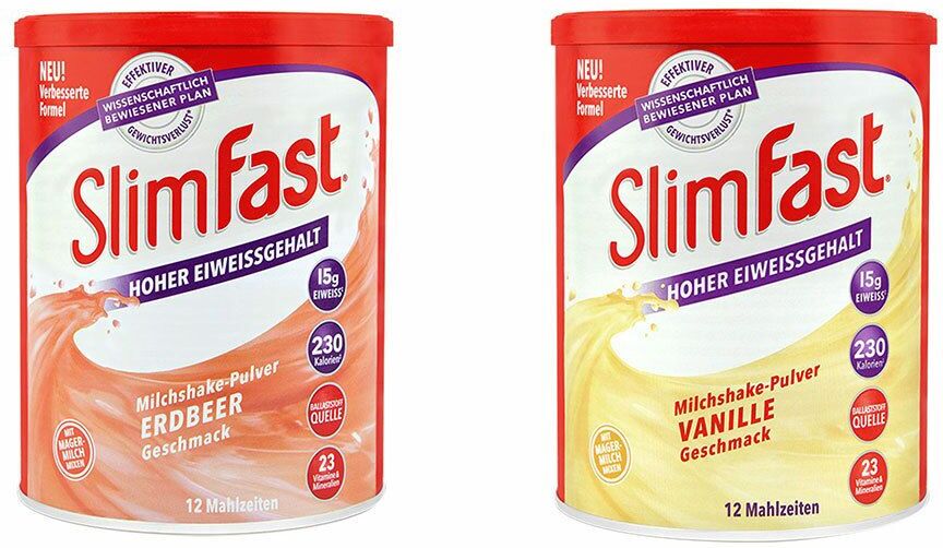 ALLPHARM Vertriebs GmbH Slim Fast Milchshake Pulver Erdbeere + Slim Fast Milkshake Pulver Vanille