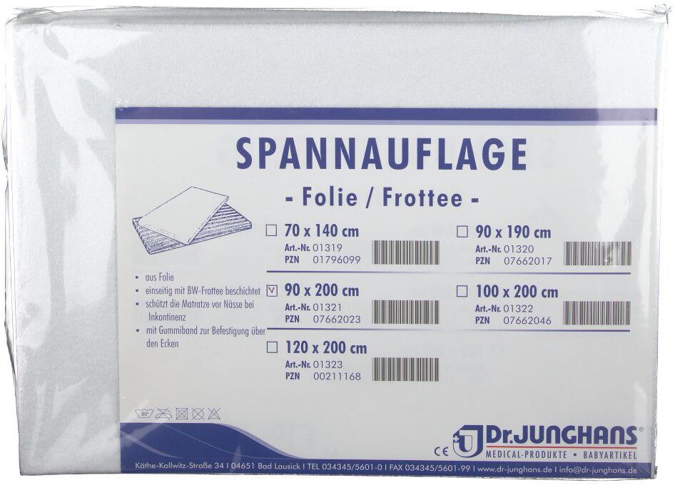 Dr. Junghans® Spannbettauflage Frottee 90 cm x 200 cm