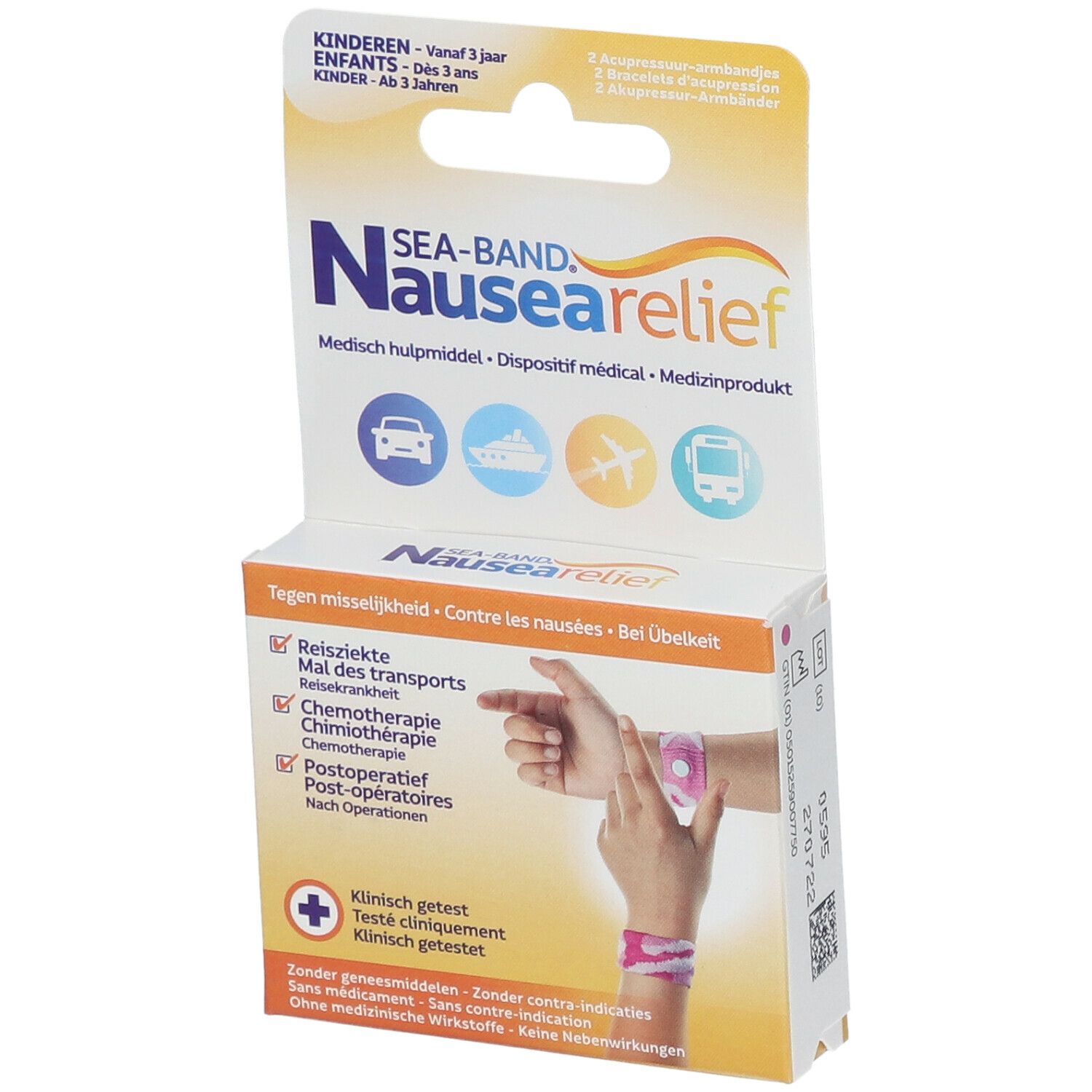 GSA HEALTHCARE Sea-Band® Handgelenkbandage Kind Rosa