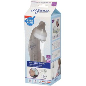 OTC SOLUTIONS difrax® Babyflasche S Glas Wide Weiss 0+ Monate 310 ml 0.31 l