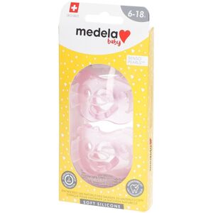 MEDELA BENELUX Medela Schnuller Soft Silicone Rose Duo 6-18 Monate 2 ct