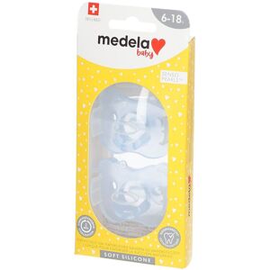 MEDELA BENELUX Medela Baby Soft Silikon Schnuller Soft 6-18 Monate DUO 2 Schnuller 2 ct