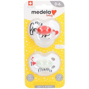 MEDELA BENELUX Medela Schnuller DAY & Night Signature Love Duo 0-6 Monate 2 ct