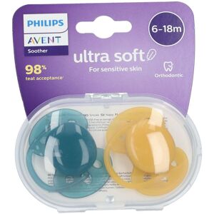 Bomedys NV Philips Avent Ultra Soft Scf091/04 Schnuller 6 bis 18 Monate 2 ct