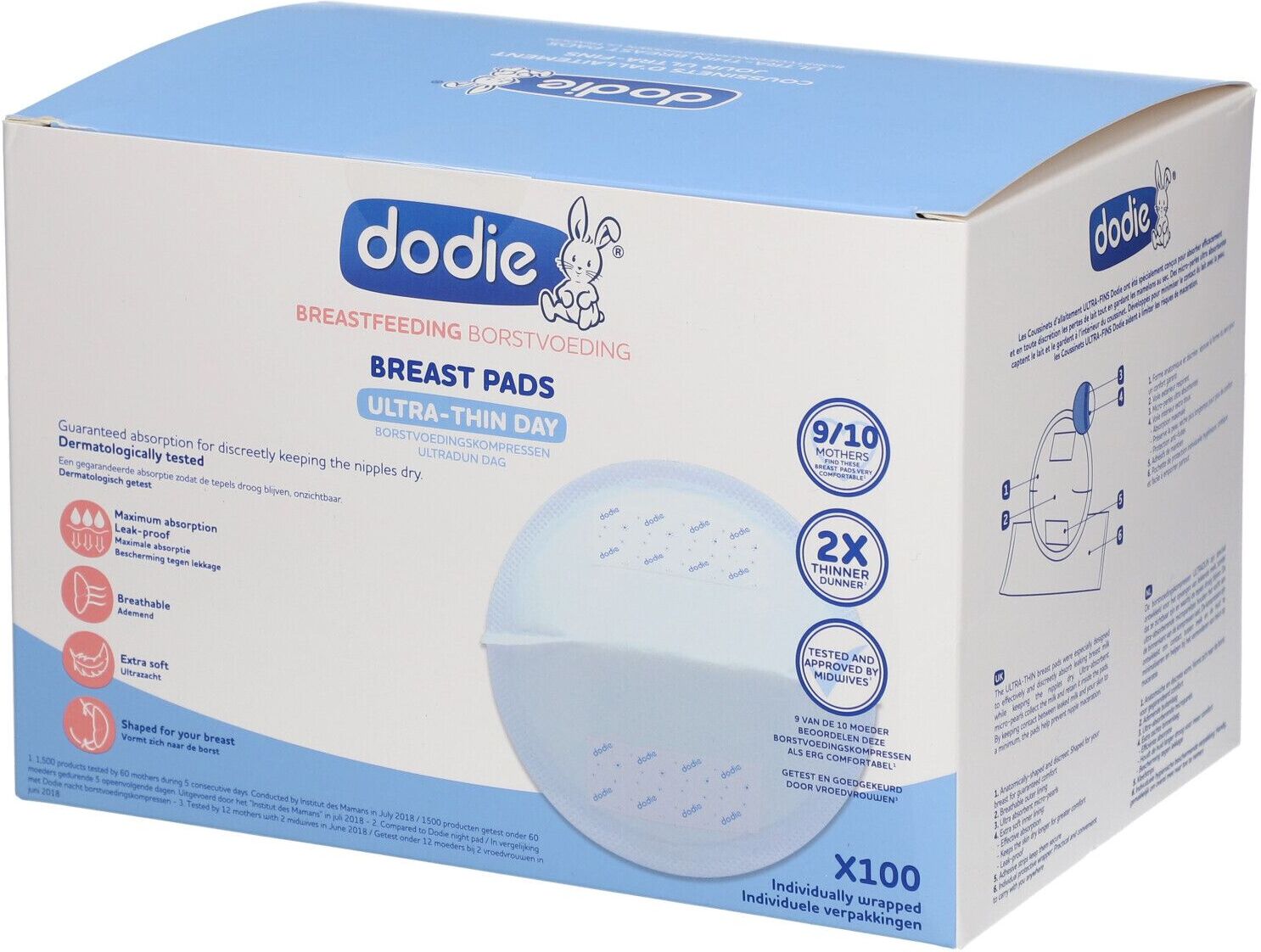 POLIVE ALLOGA FRANCE dodie® Ultra-Fine Daytime Stilleinlagen