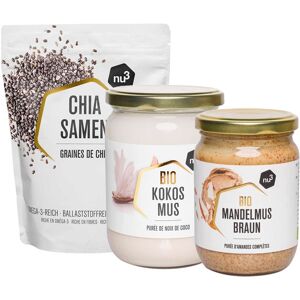 nu3 Chia-Samen + Bio Mandelmus, braun + Bio Kokosmus 1 ct