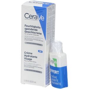 L'OREAL BEAUTE DERMATOLOG CeraVe Feuchtigkeitscreme Gesicht Normale bis trockene Haut + Mini Feuchtigkeitswaschcreme 72 ml