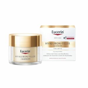 Eucerin® Hyaluron-Filler + Elasticity Tagespflege LSF 15 – Gesichtscreme zur Minderung tiefer Falten – Anti-Aging Creme gegen Altersflecken