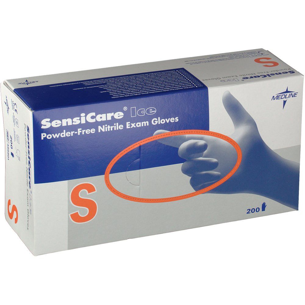 WM Supplies SensiCare Ice® Puder-Frei Nitril Untersuchungshandschuhe Gr. S