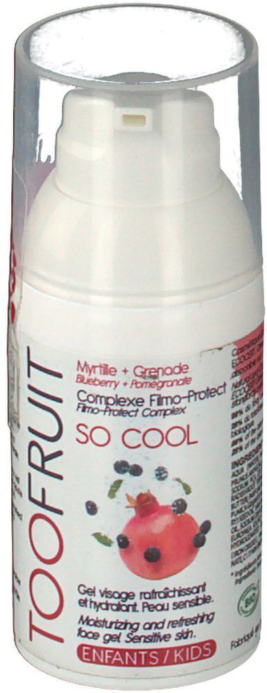 Toofruit So Cool Hydrating Face Gel Kids Bosbes - Granatapfel Bio