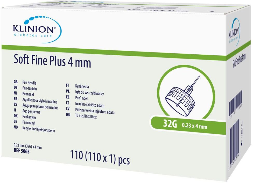 Klinion® Soft Fine Plus Pen-Nadeln 4 mm 32 G 0,23 mm