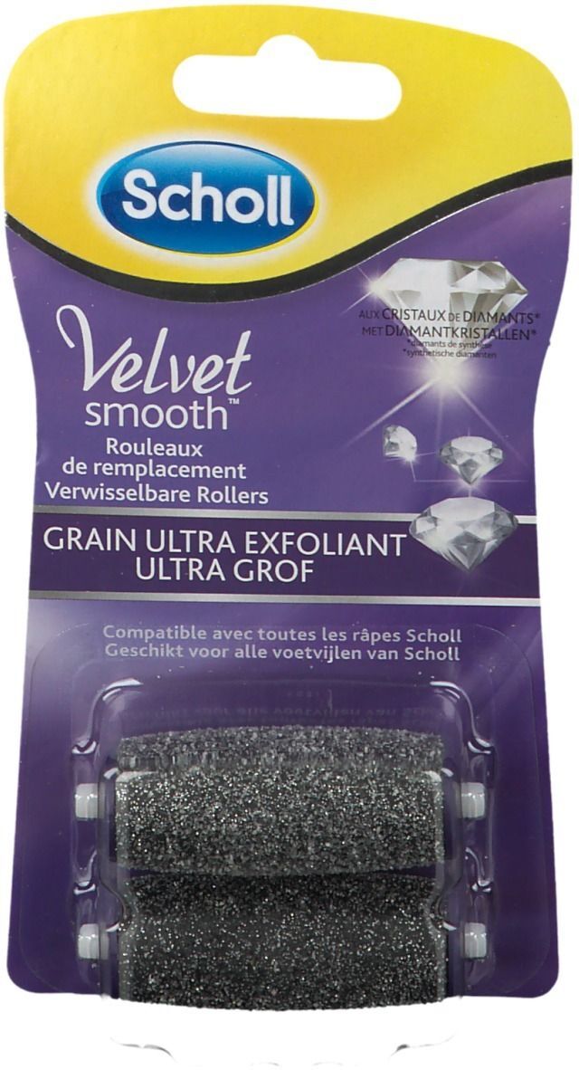 Scholl Velvet Smooth Pedi Wet & Dry Ersatzrollen Diamantpartikel ultrastark