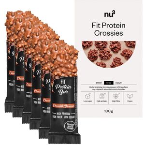 6 x nu3 Fit Protein Bar, Chocolate Brownie + nu3 Fit Protein Crossies 1 ct