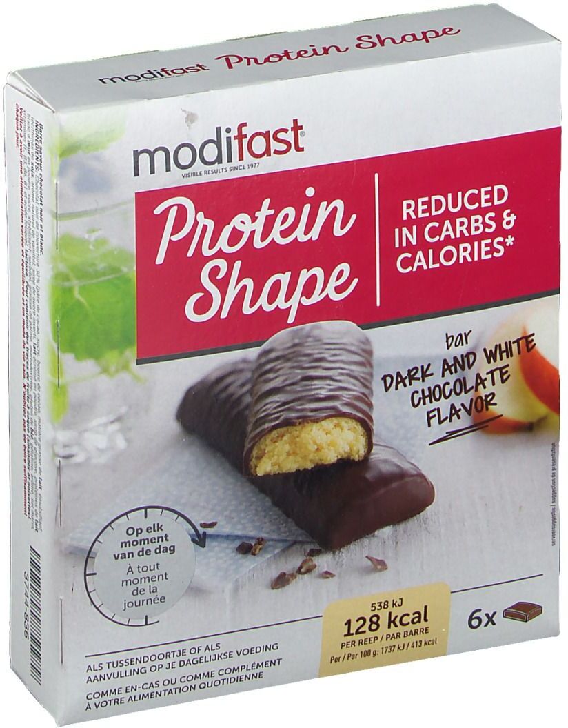 GSA HEALTHCARE modifast® Protein Shape Bar Dark And White Chocolate