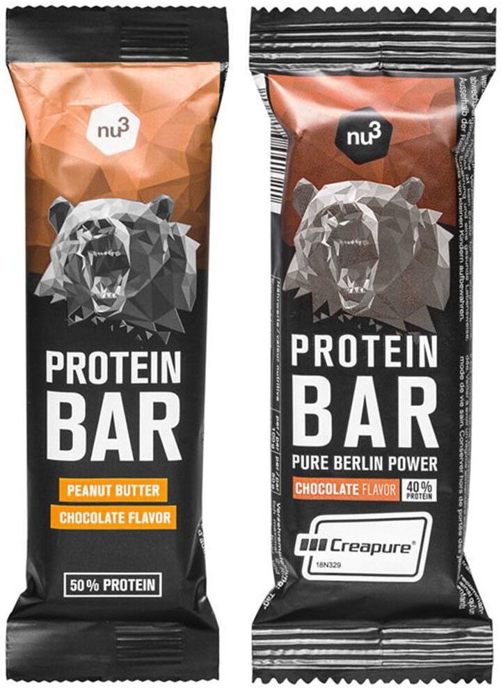 nu3 Protein Bar 40 & Schokolade + nu3 Protein Bar 50 % Peanutbutter - Chocolate