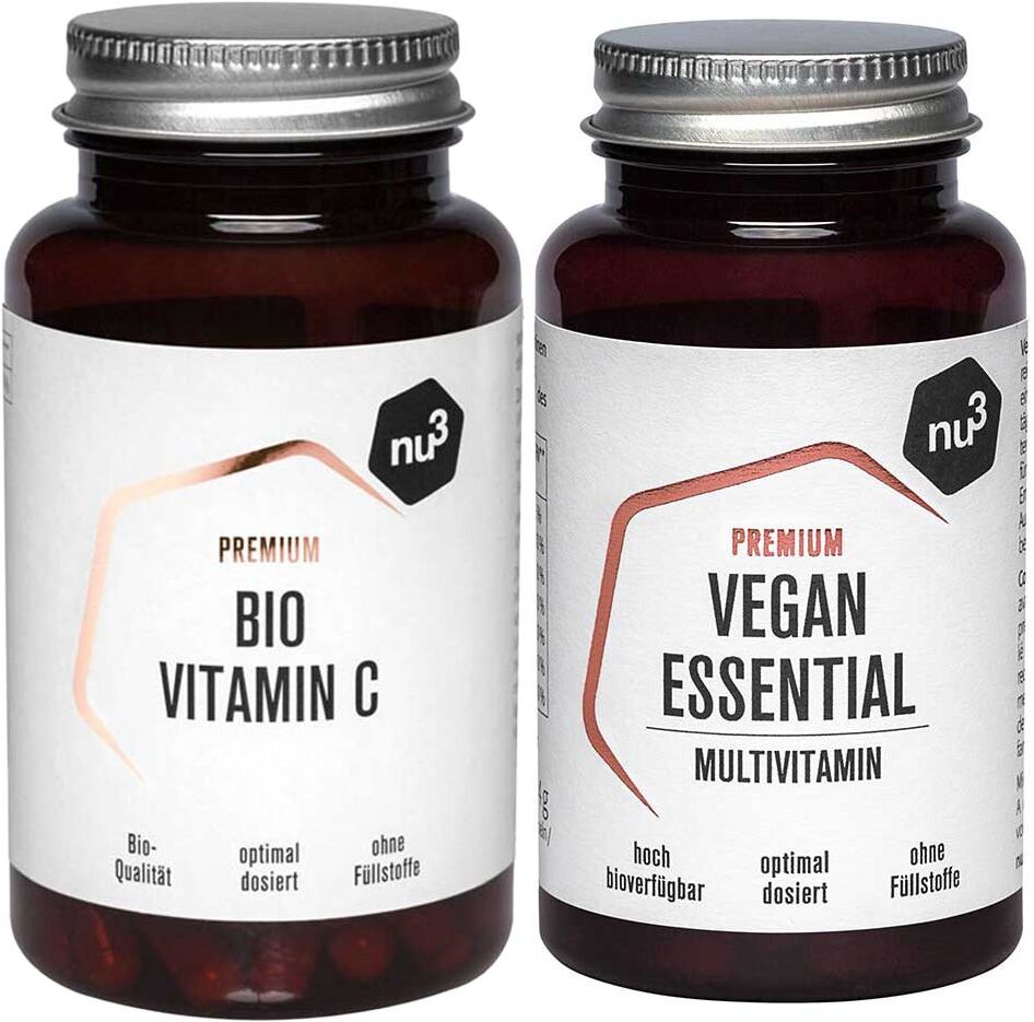 nu3 Premium Vegan Essenstial Multivitamin Kapseln + nu3 Premium Bio Vitamin C