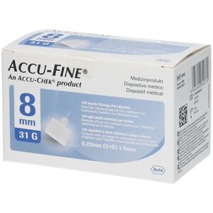 Roche Accu-Fine 0,25 mm (31G) x 8 mm 100 ct