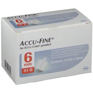 Roche Accu-Fine® 6 mm 31G (0,25 mm x 6 mm) 100 ct