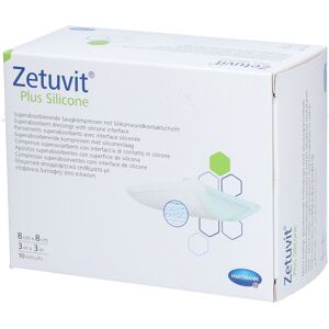 Hartmann Zetuvit® Plus Slicone Superabsorbierendes Pflaster 8 x 8 cm 10 ct