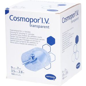 Hartmann Cosmopor® I.v. Verband zur Fixierung von Kurzkathetern transparent 9 x 7 cm 100 ct