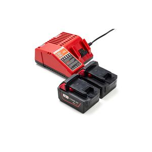 2x Milwaukee M18 B5 / 4932430483 Akkus + Netzteil (18 V, 5 Ah)