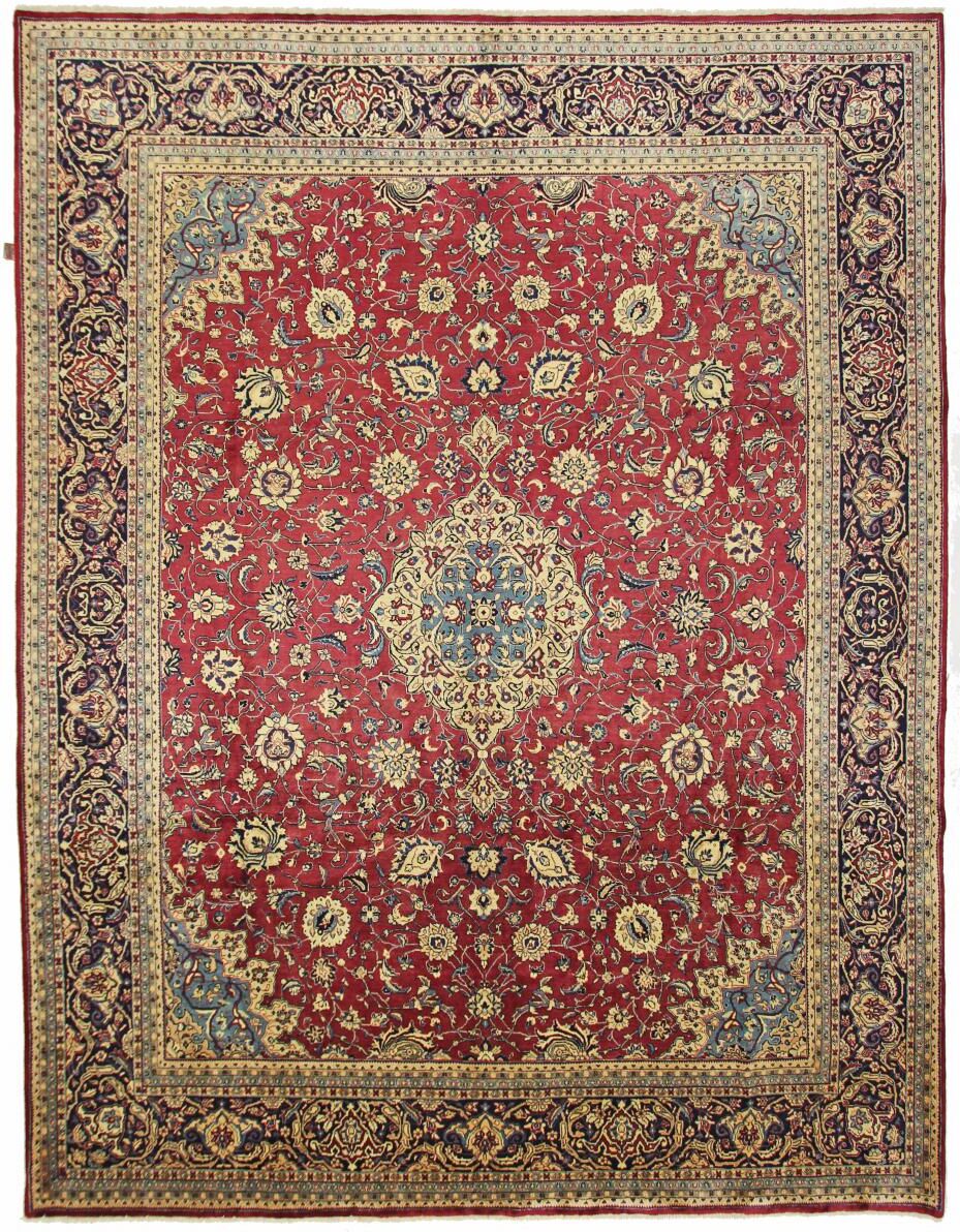 Nain Trading Persischer Sarough Teppich 384x296 Orange/Rosa (Korkwolle, Persien/Iran, Handgeknüpft)