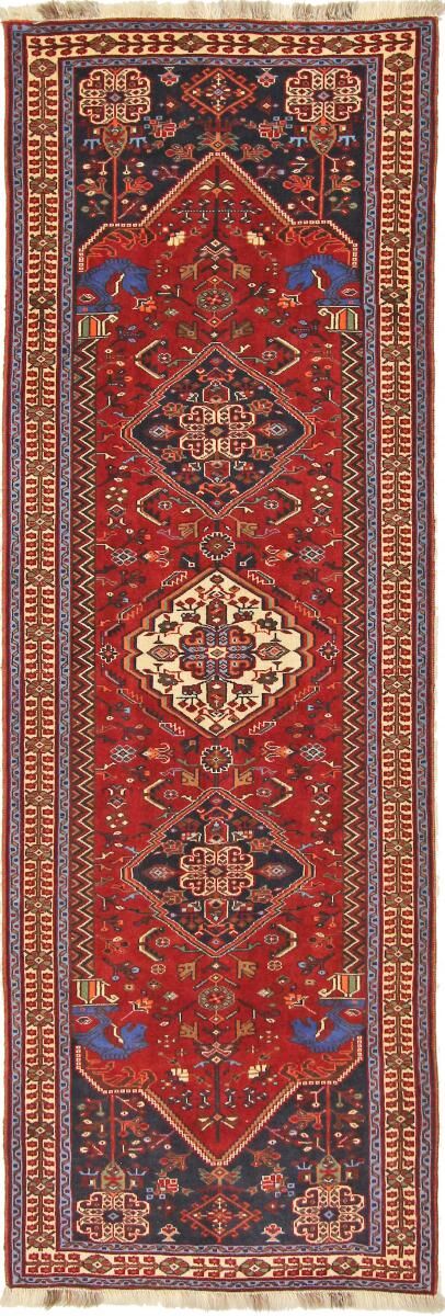 Nain Trading Orientalischer Ghashghai Teppich 249x86 Braun/Rosa (Persien/Iran, Wolle, Handgeknüpft)
