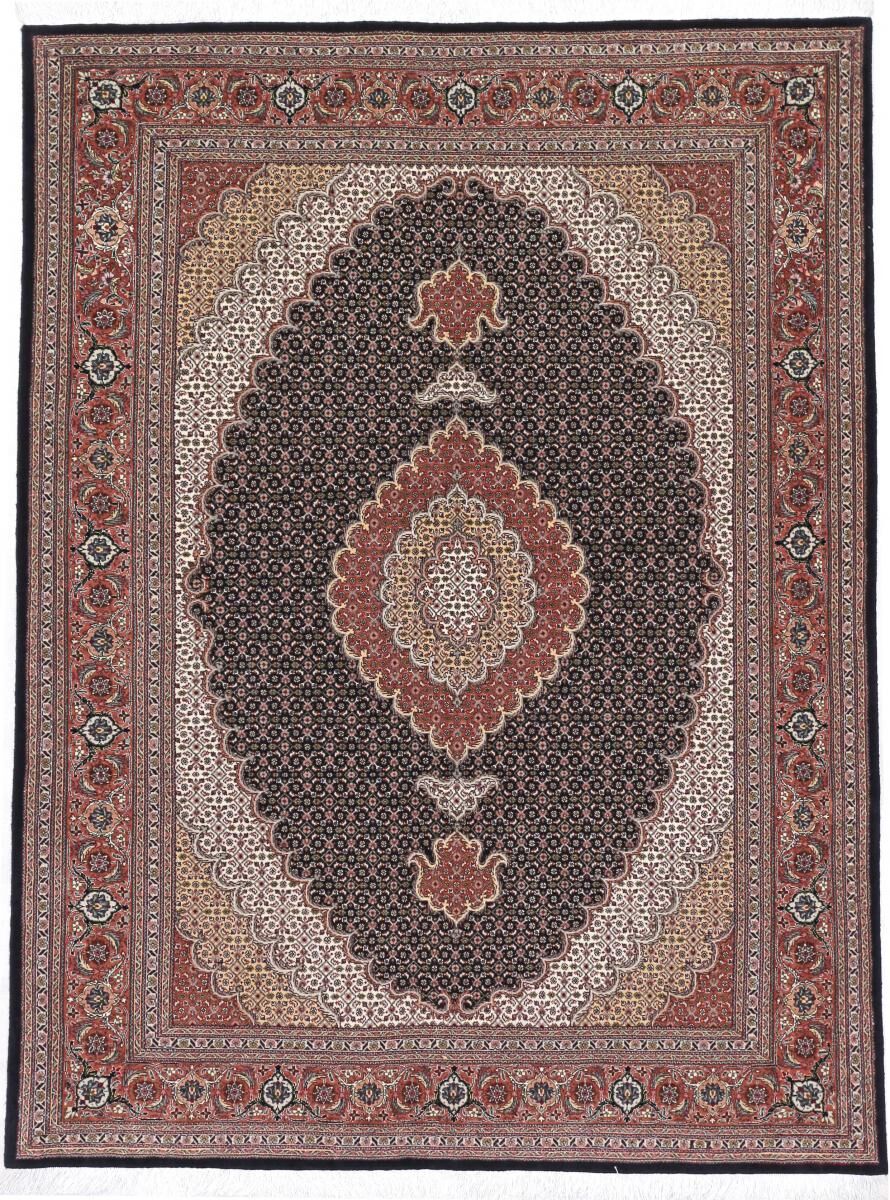 Nain Trading Persischer Täbriz Mahi Teppich 201x149 Beige/Braun (Wolle mit Seide, Persien/Iran, Handgeknüpft)