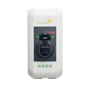 KEBA KeContact P30 PV EDITION 127.735 Wallbox (22 kW, Steckdose Typ 2 und Shutter, integrierter Energiezähler, LAN/WLAN, OCPP/UDP/Modbus TCP, DC-Schutz)
