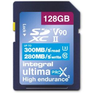 Integral UltimaPro X2 128GB SDXC UHS-II U3 V90 - 300-280 MB/s Integral UltimaPro X2 128GB SDXC UHS-II U3 V90 - 300-280 MB/s