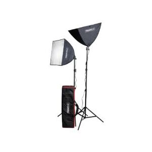 Caruba kit de 2 éclairages LED avec softbox, trépieds et sac Caruba kit de 2 éclairages LED avec softbox, trépieds et sac
