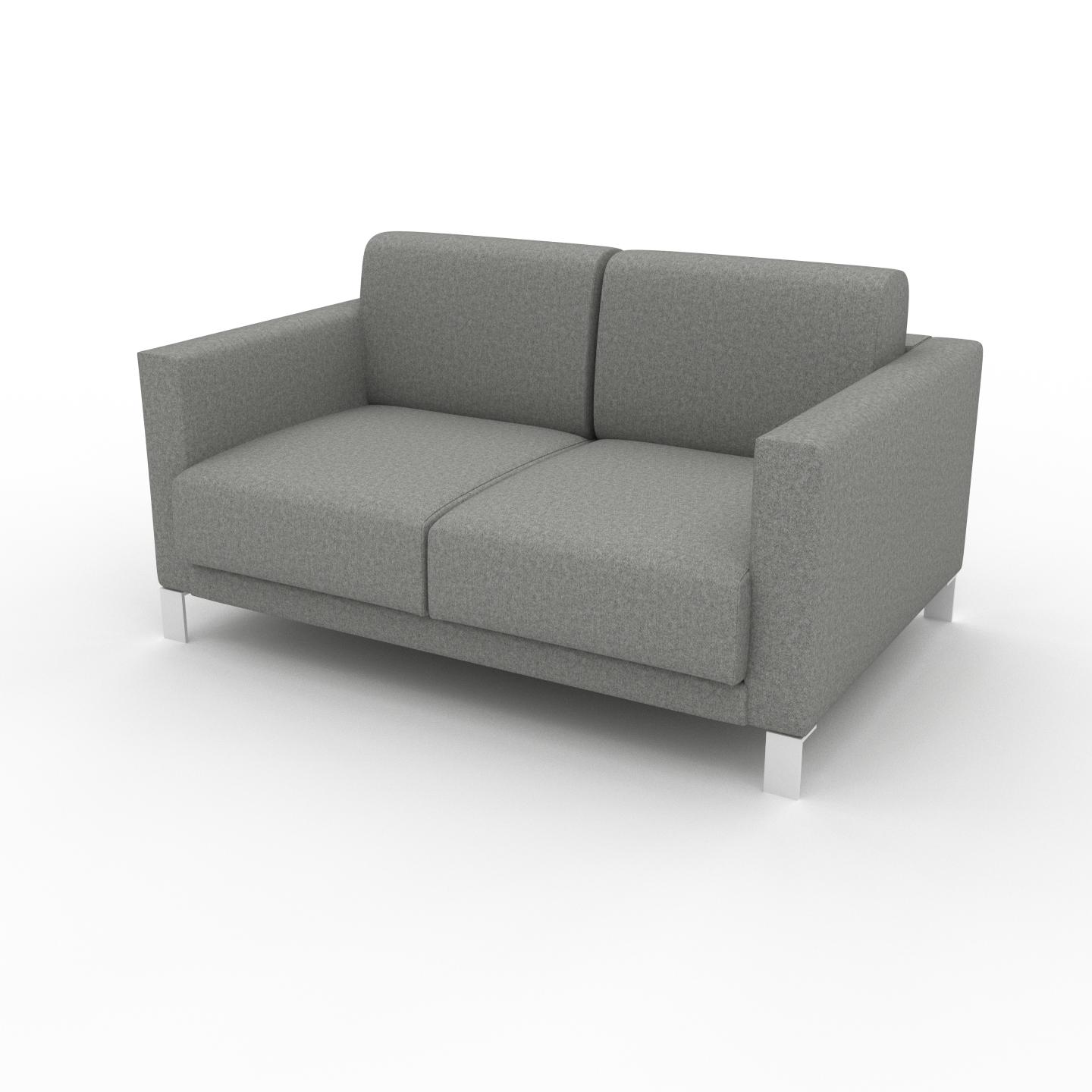 MYCS Sofa 2-Sitzer Lichtgrau Wolle - Elegantes, gemütliches 2-Sitzer Sofa: Hochwertige Qualität, einzigartiges Design - 144 x 75 x 98 cm, konfigurierbar